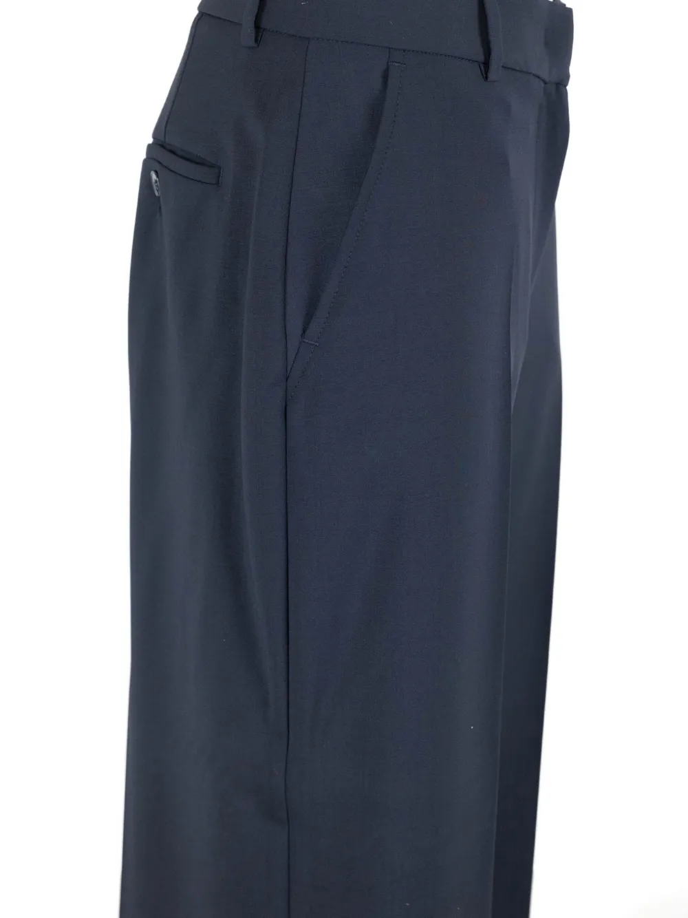 Max Mara Plooibroek met geplooide voorkant Blauw