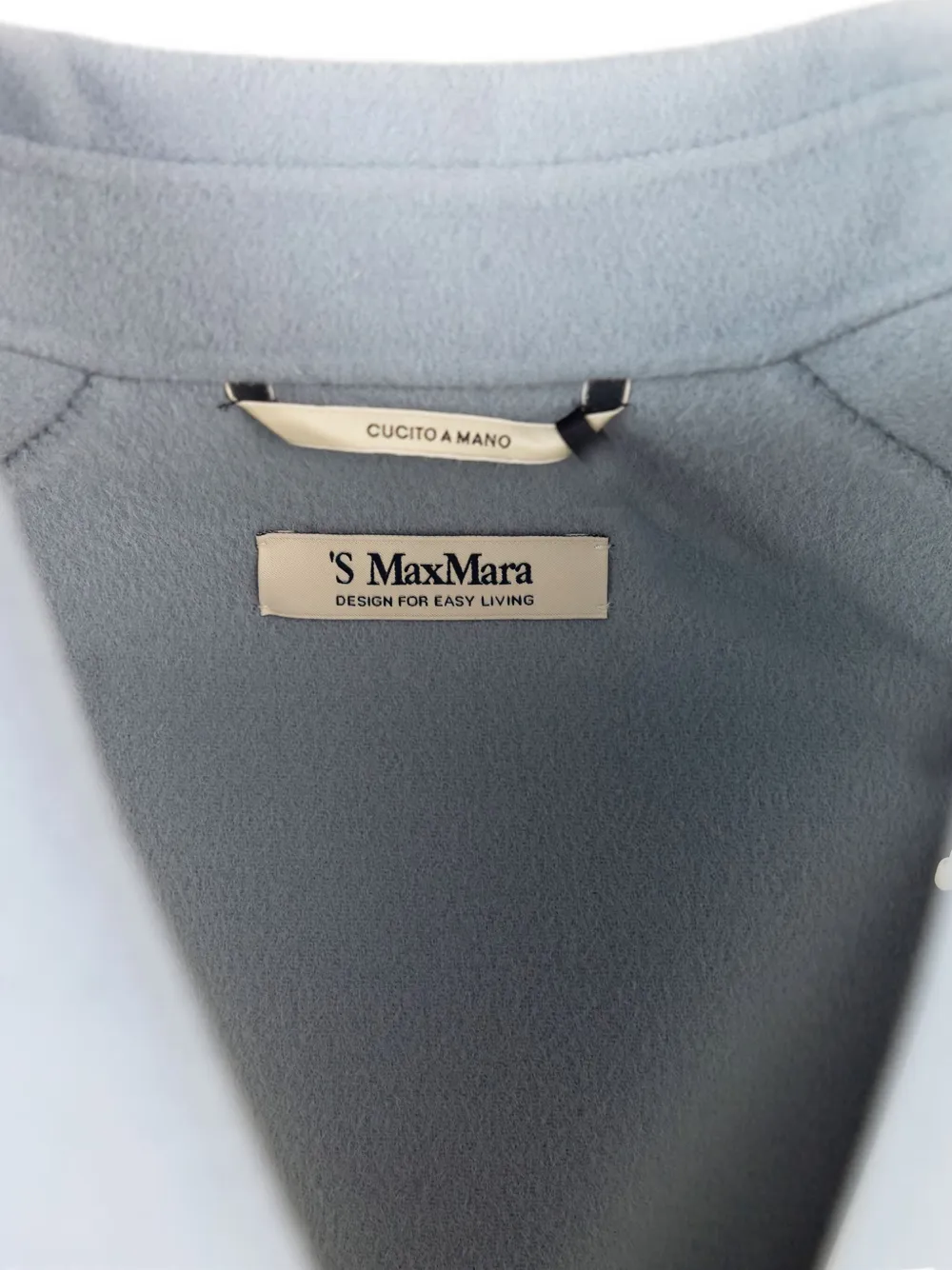 'S Max Mara belted lapels coat Blauw
