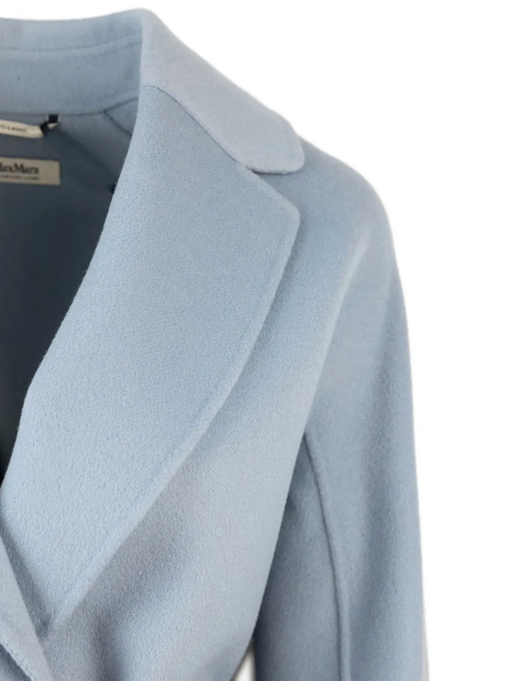 'S Max Mara belted lapels coat Blauw