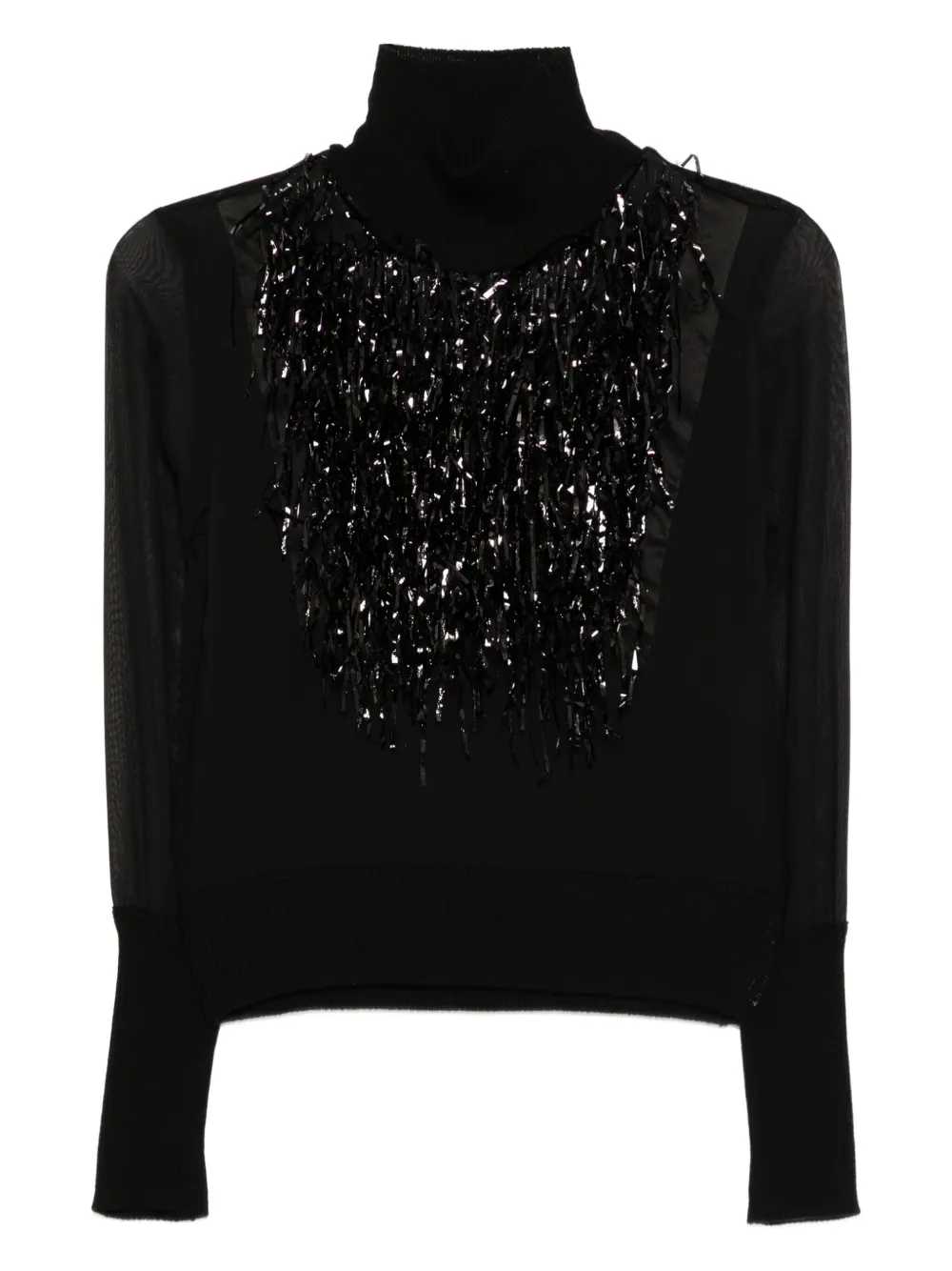 Undercover sparkle-tassel top | Black | Image 1