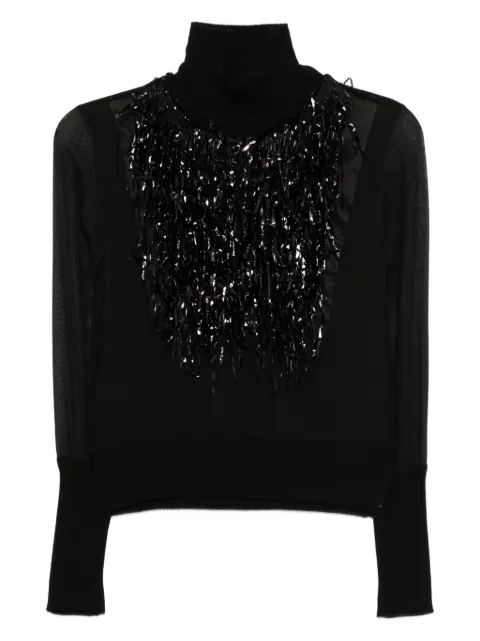 Undercover sparkle-tassel top
