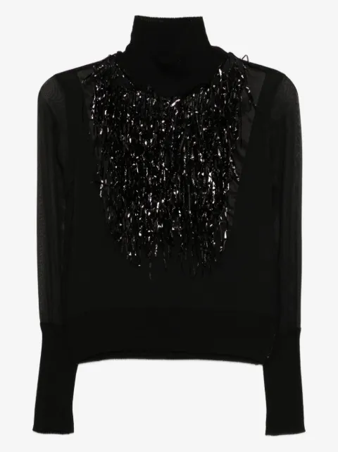 Undercover sparkle-tassel top