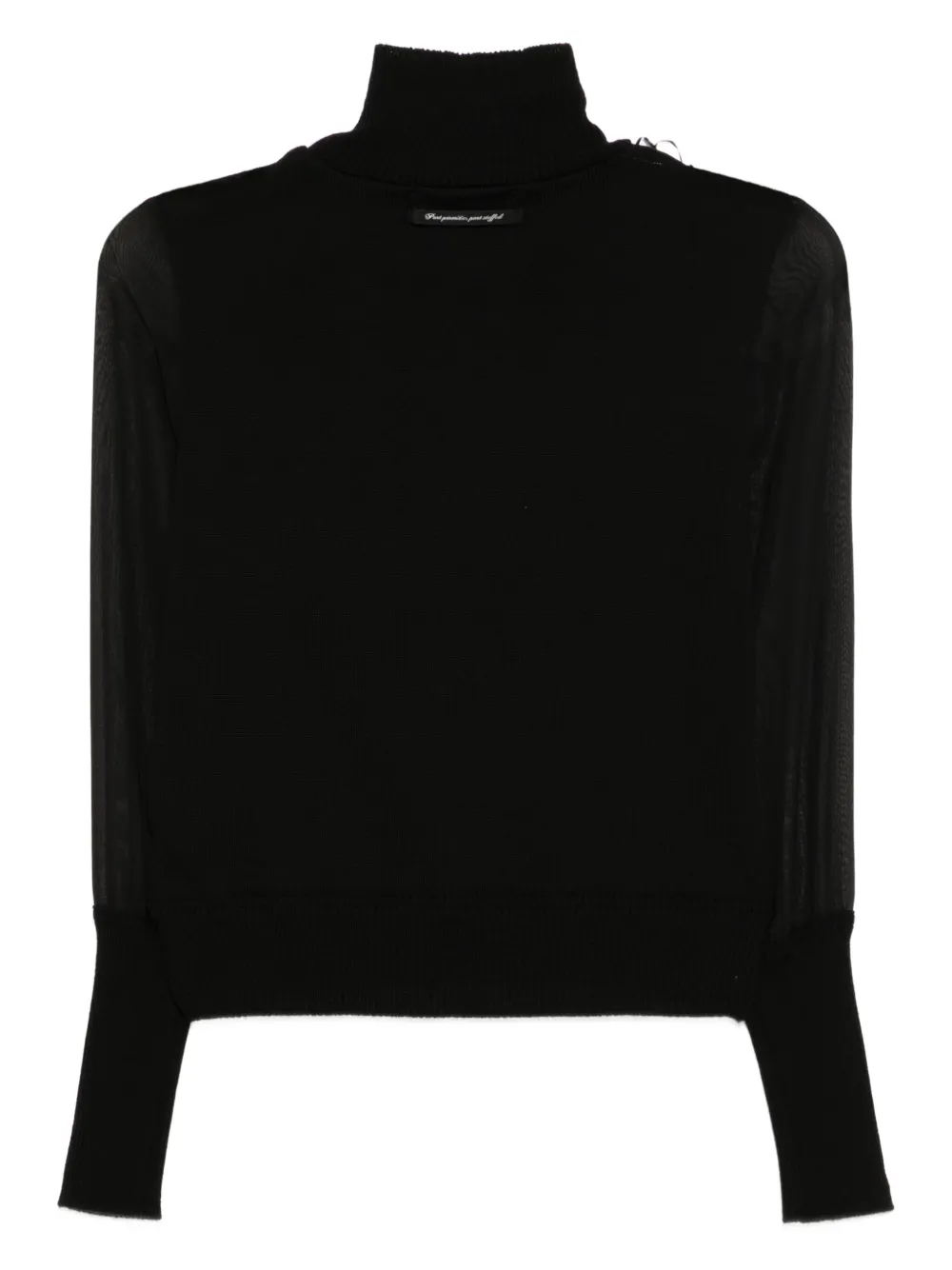 Undercover Top met glitter kwastje - Zwart