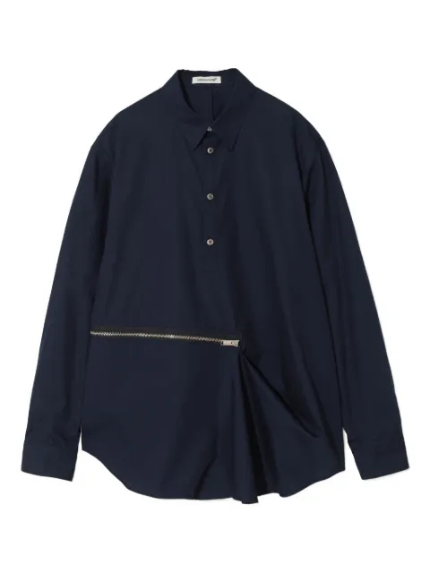 Undercover zip-detail draped shirt