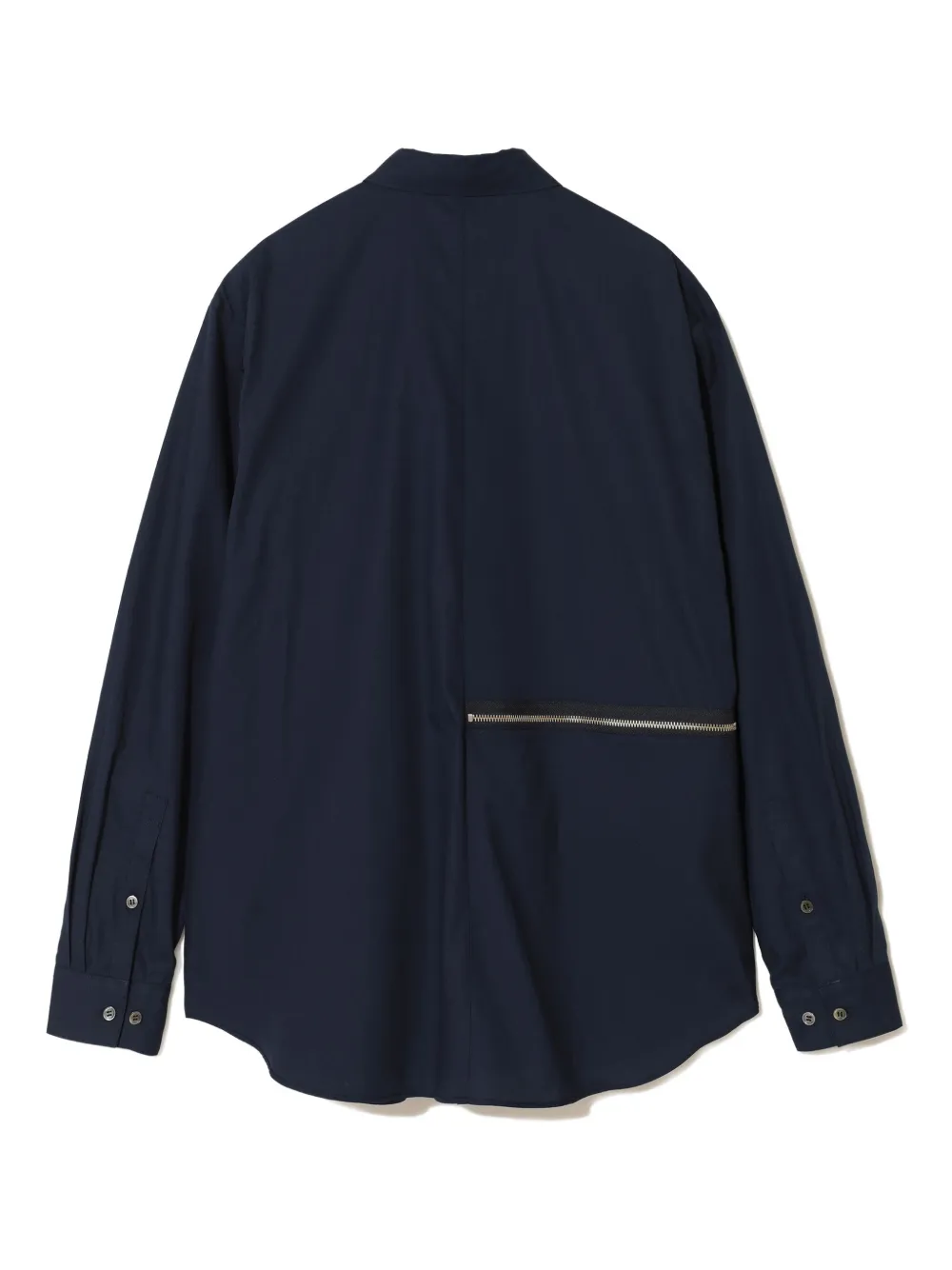 Undercover zip-detail draped shirt Blauw