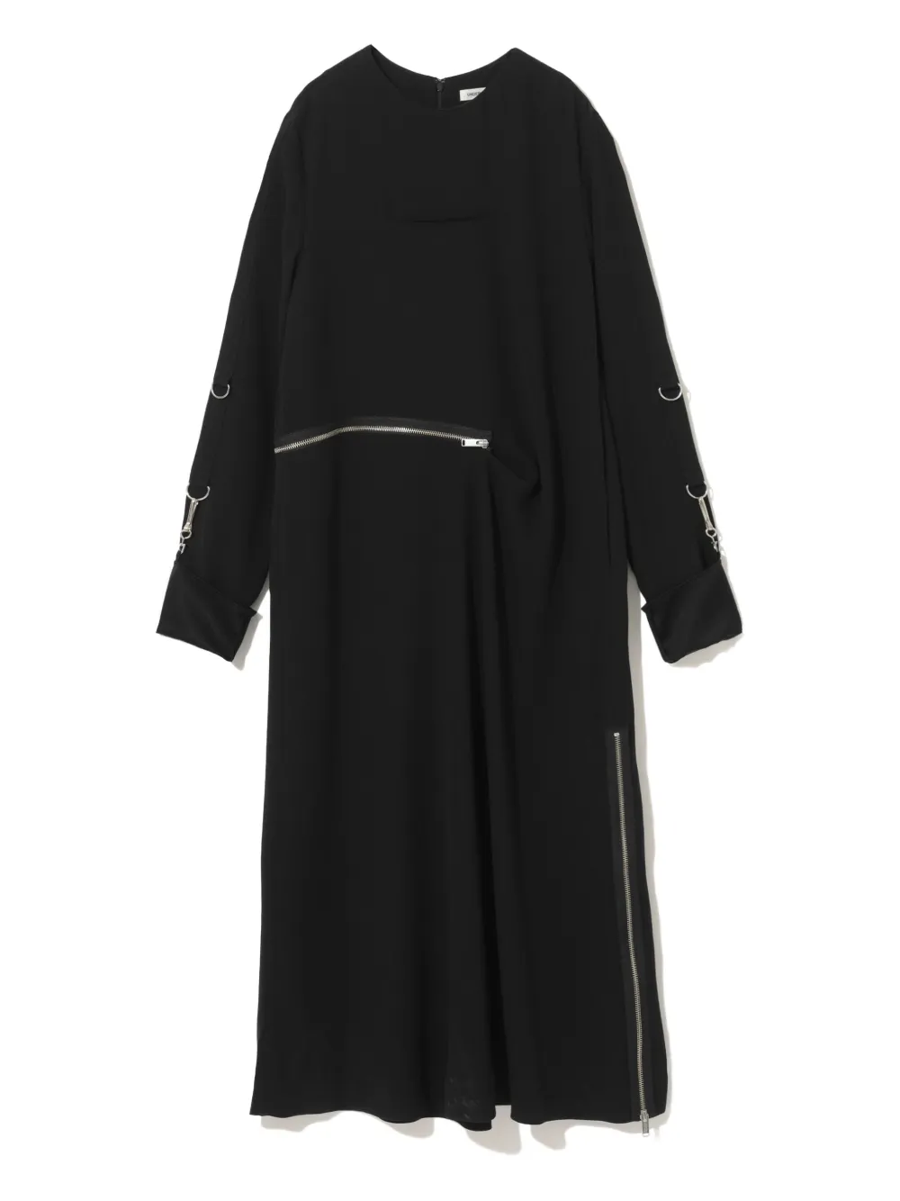 Undercover zip-detail ring-embellished dress - ブラック Undercover zip-detail ring-embellished dress - ブラック