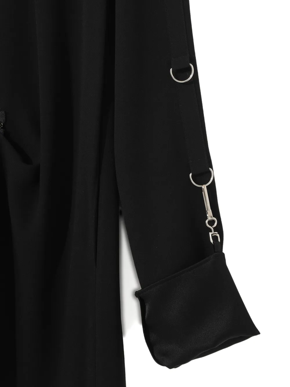 Undercover zip-detail ring-embellished dress Zwart