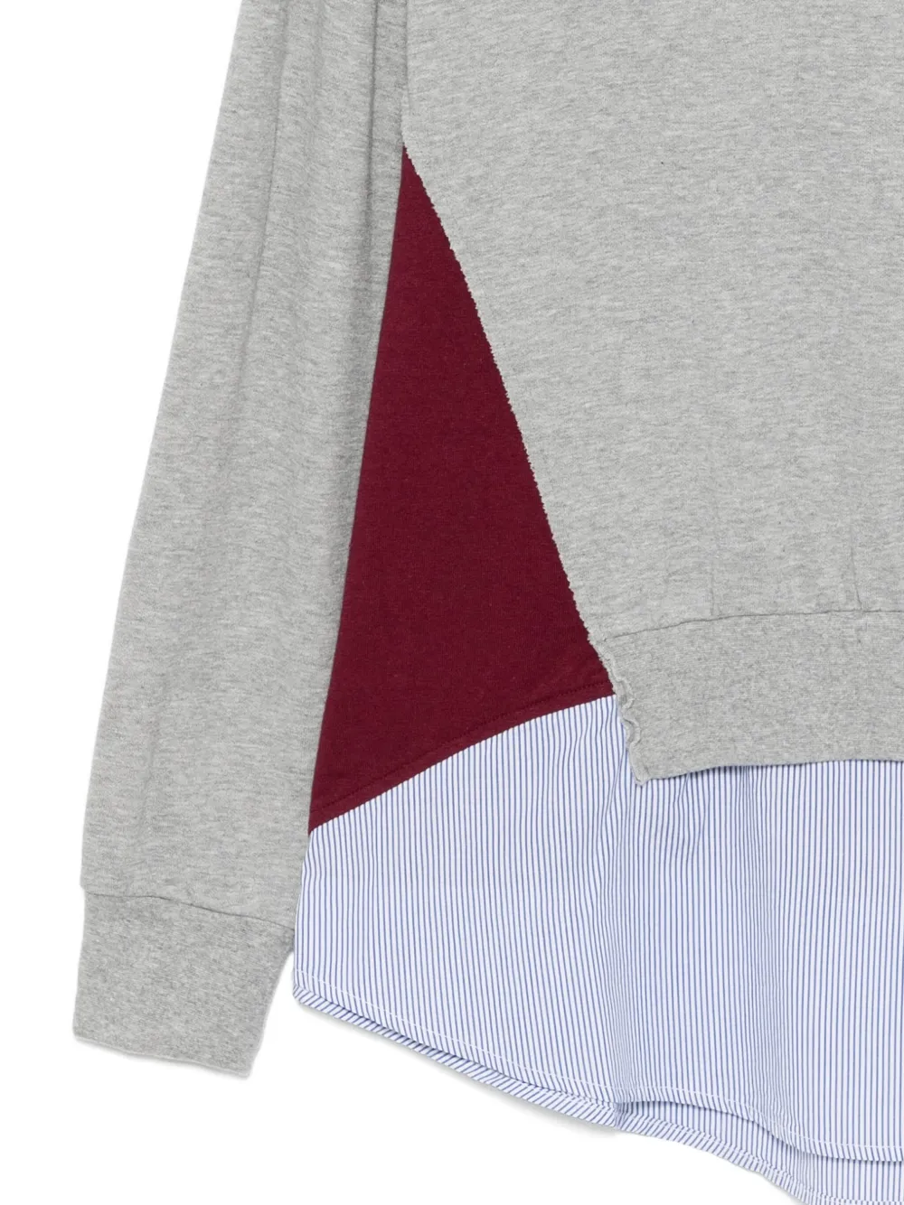 Undercover Layered Cotton Sweatshirt In Gray