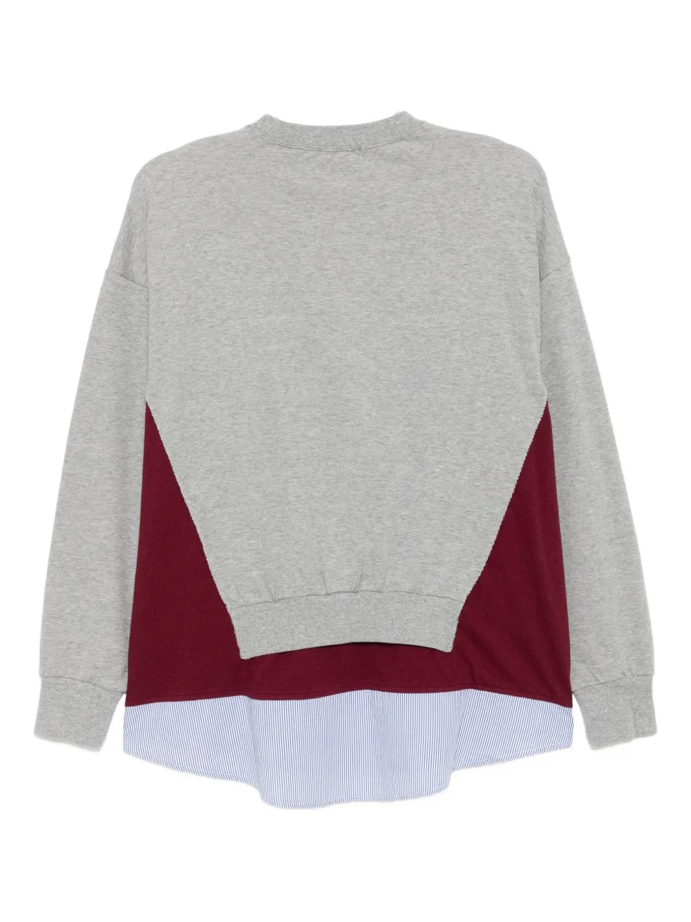 Undercover Layered Cotton Sweatshirt In Gray
