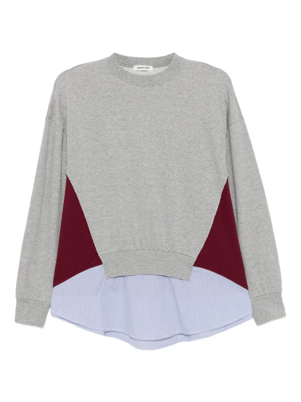Undercover Layered Cotton Sweatshirt In Gray