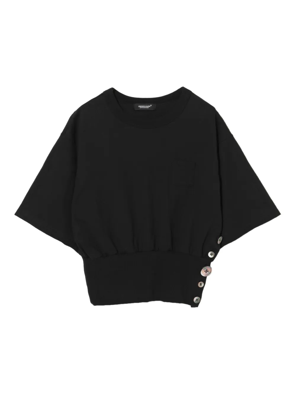 Undercover button-detailed short-sleeve T-shirt | Black | Image 1