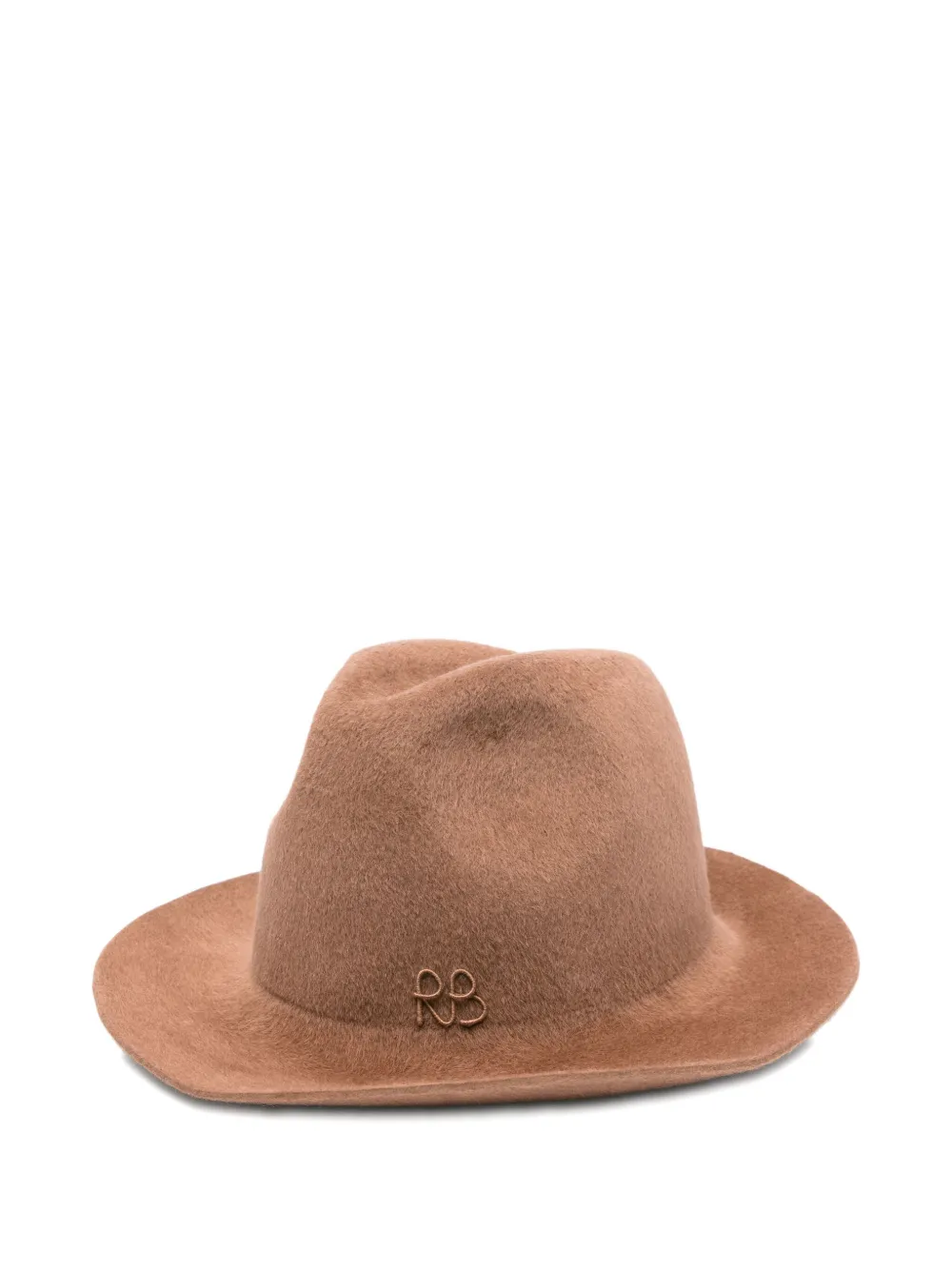 Ruslan Baginskiy Fedora hoed met logo Bruin