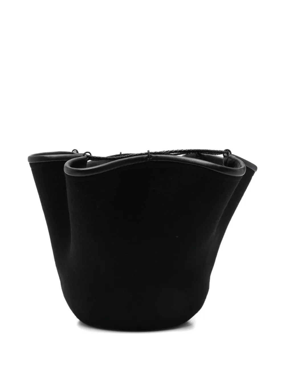 Ruslan Baginskiy Bucket-tas met ruches Zwart