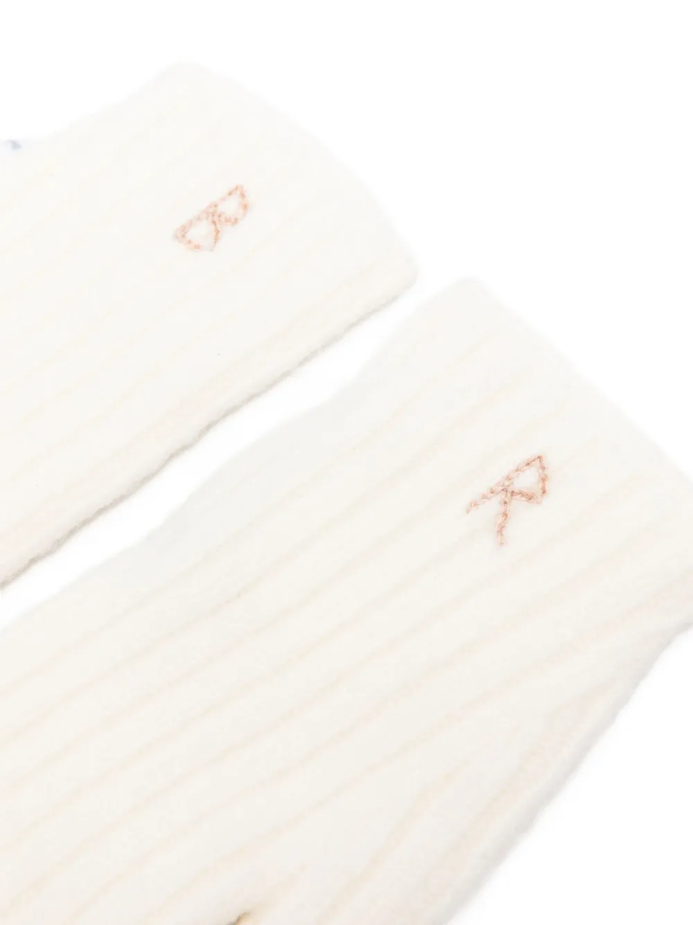 Ruslan Baginskiy Handschoenen met geborduurd logo - Beige
