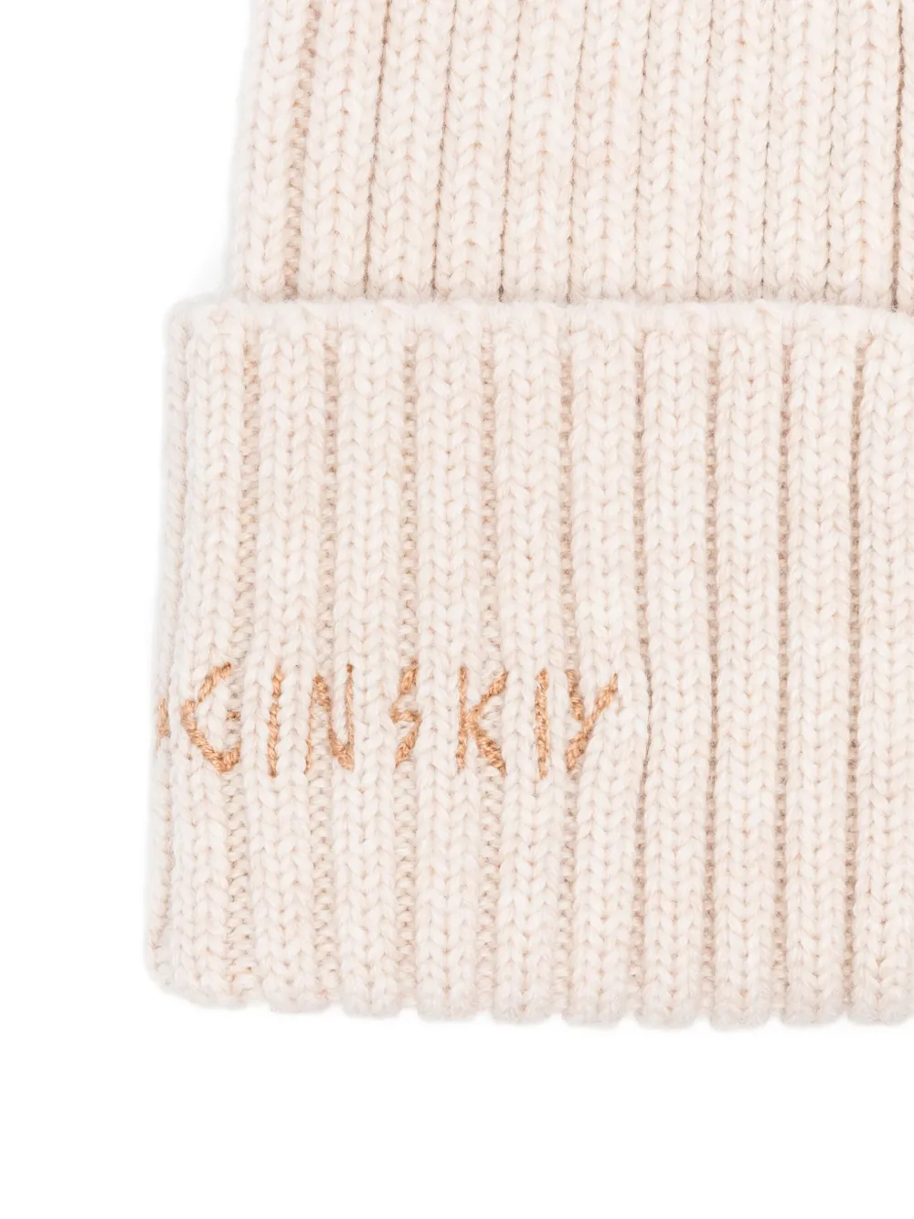 Ruslan Baginskiy ribbed-knit hat Beige