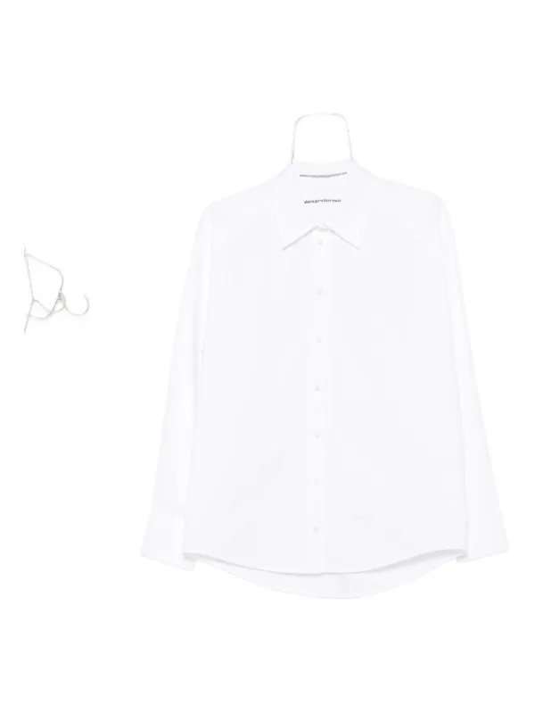 Alexander Wang Oversized-collar Cotton Shirt in White