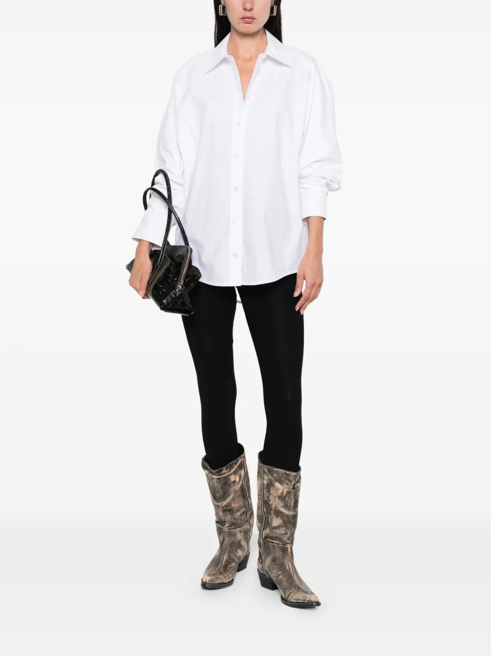 Alexander Wang Blouse met oversized kraag Wit