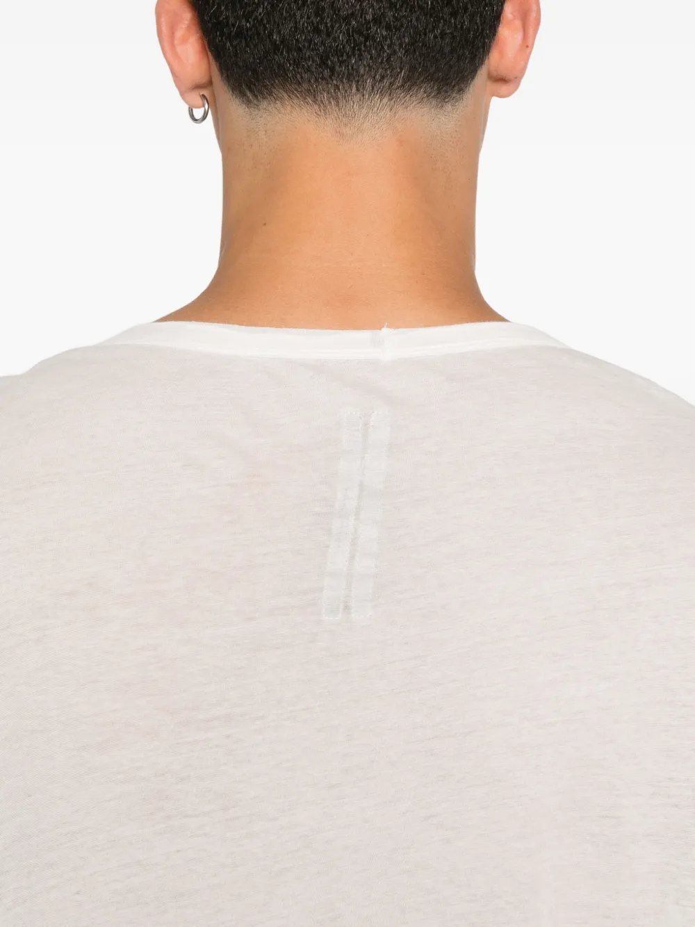 Rick Owens Katoenen T-shirt met gerafelde rand Wit
