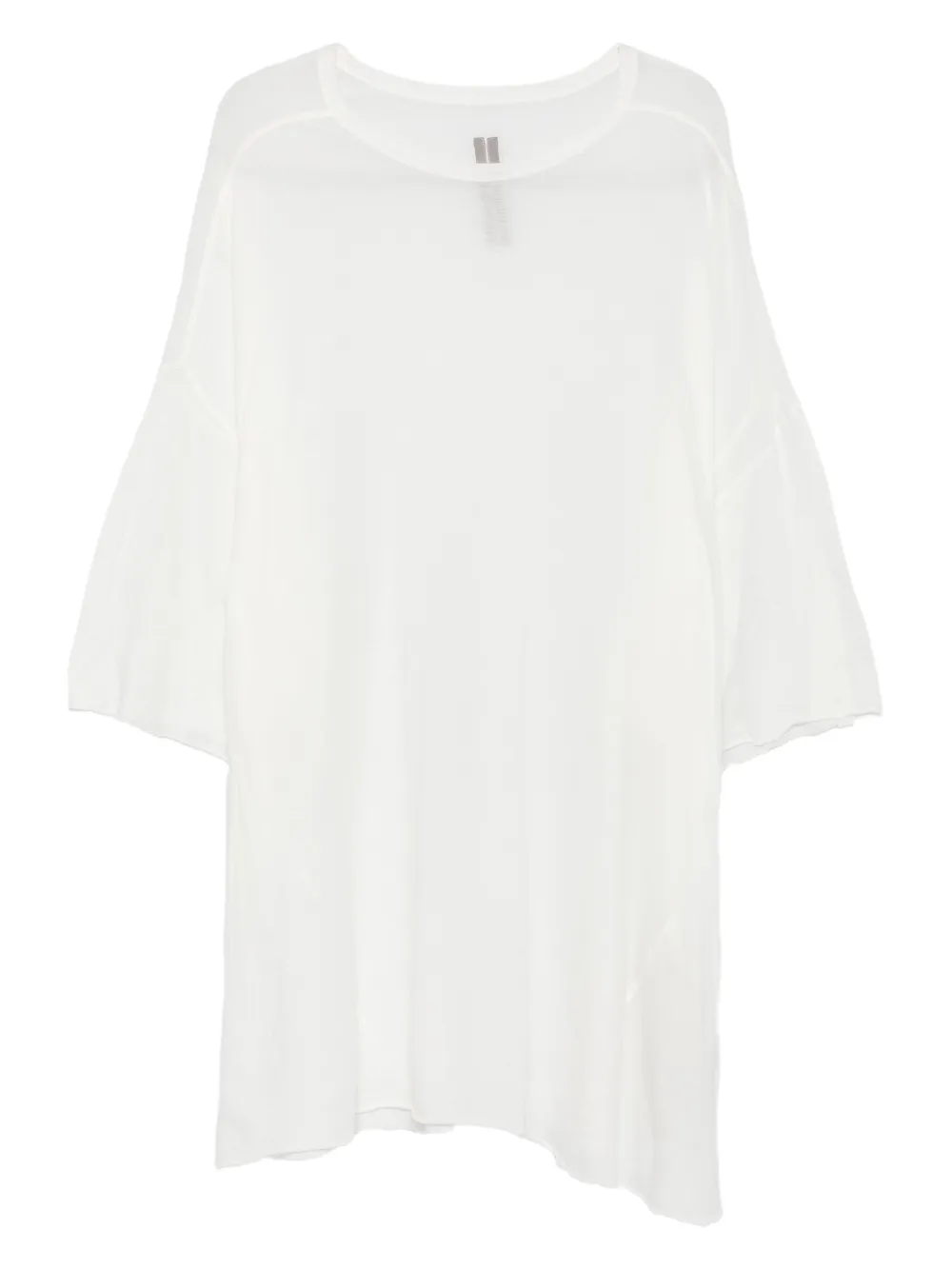 Rick Owens Katoenen T-shirt met gerafelde rand Wit