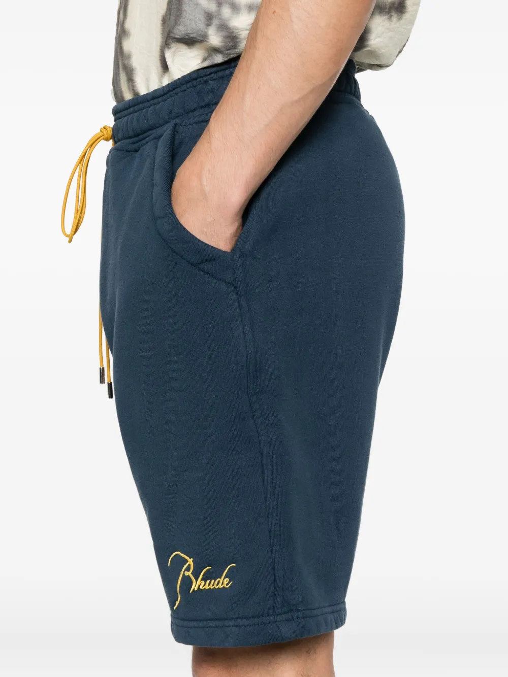 RHUDE drawstring pocket shorts Blauw