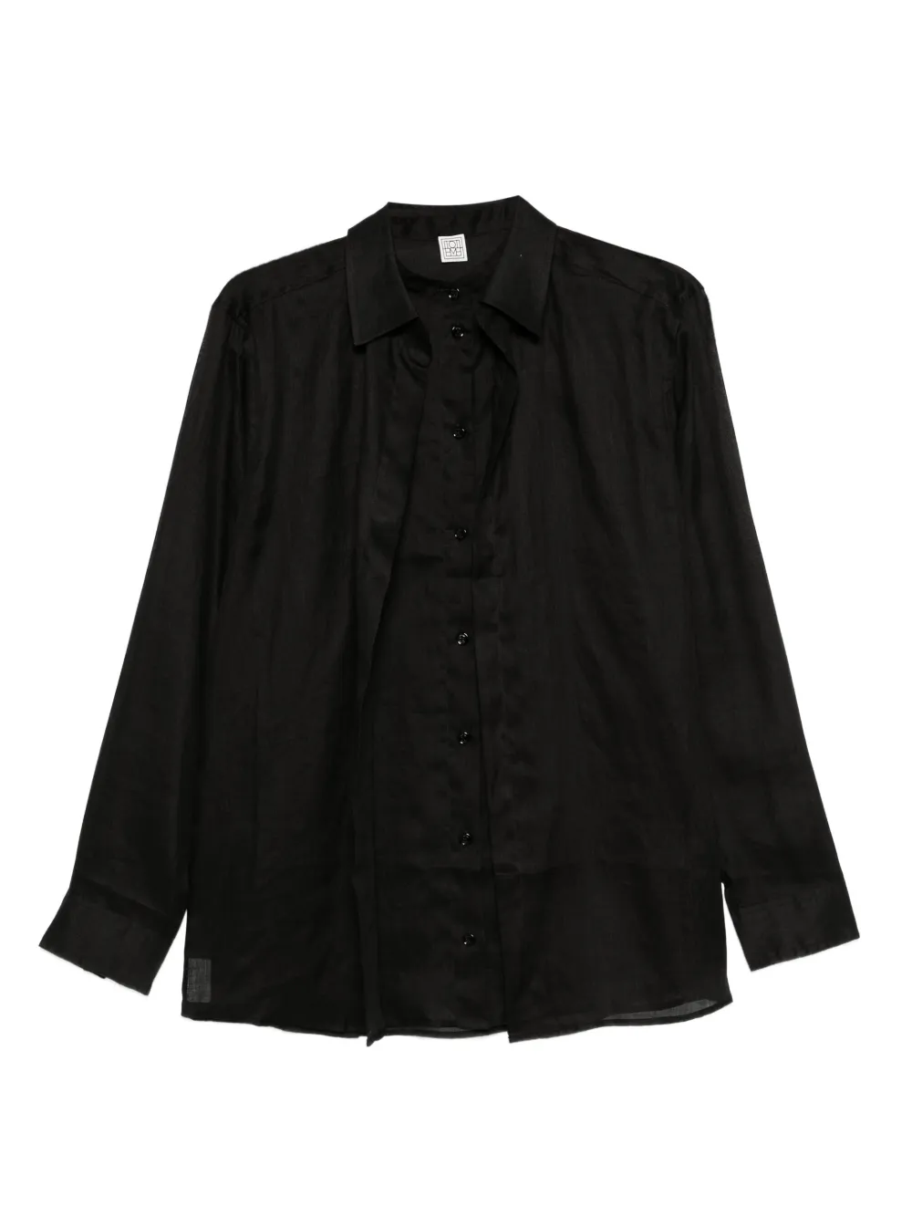 TOTEME Ramie blouse met knopen Zwart
