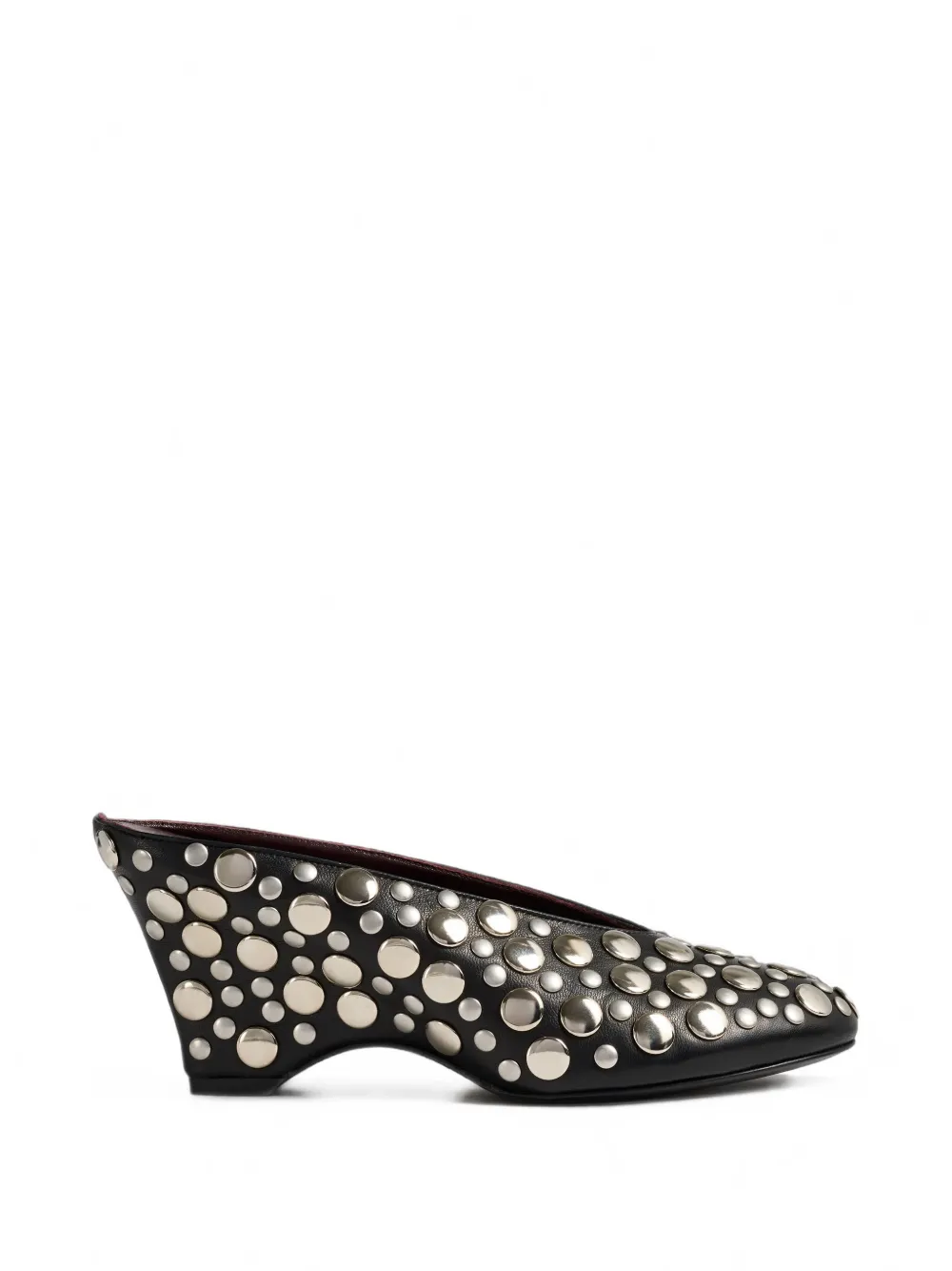 KHAITE 70 mm muiltjes met metallic studs en hak Zwart