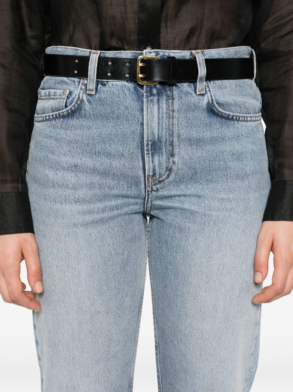 TOTEME five-pocket organic-cotton jeans Blauw