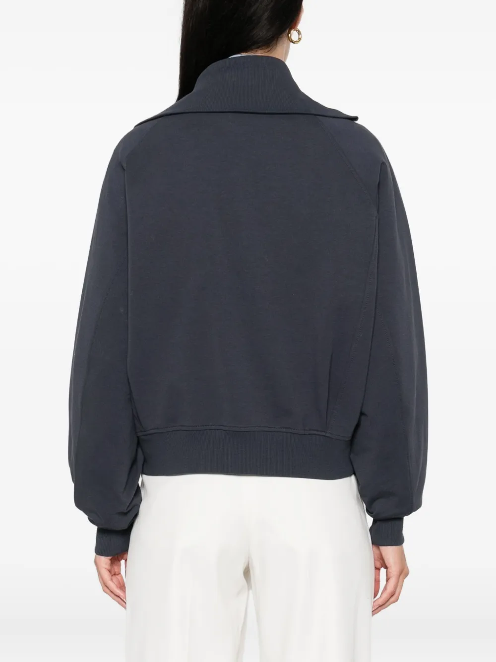 Brunello Cucinelli Top met ritssluiting en opgestikte zak Blauw