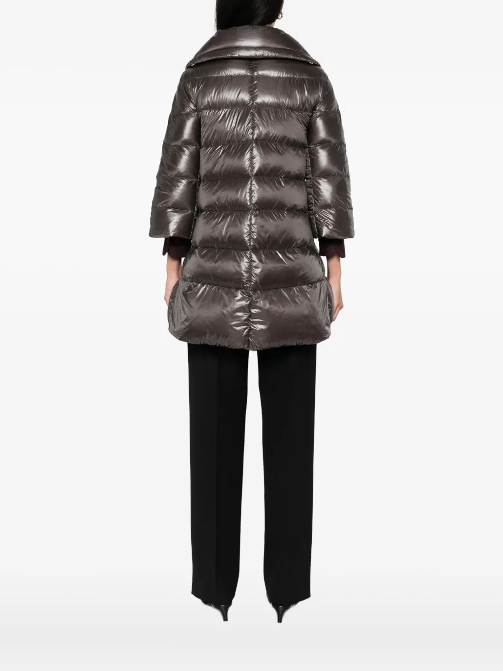 Herno Cleofe quilted zip-fastening coat Grijs