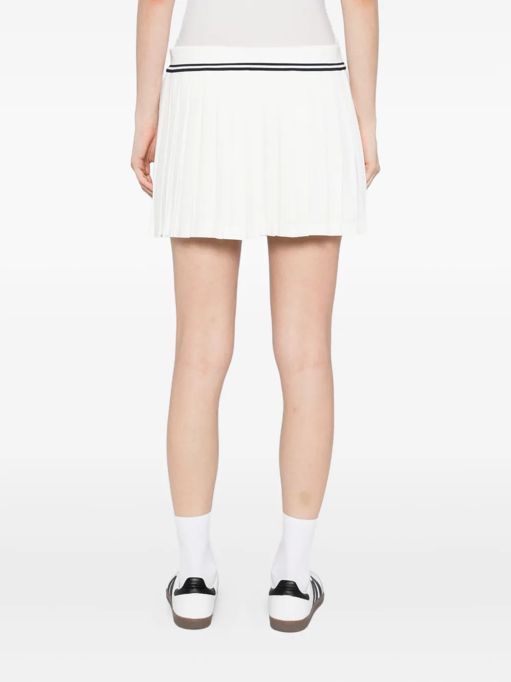 Sporty & Rich Rok met geplooide panelen Wit