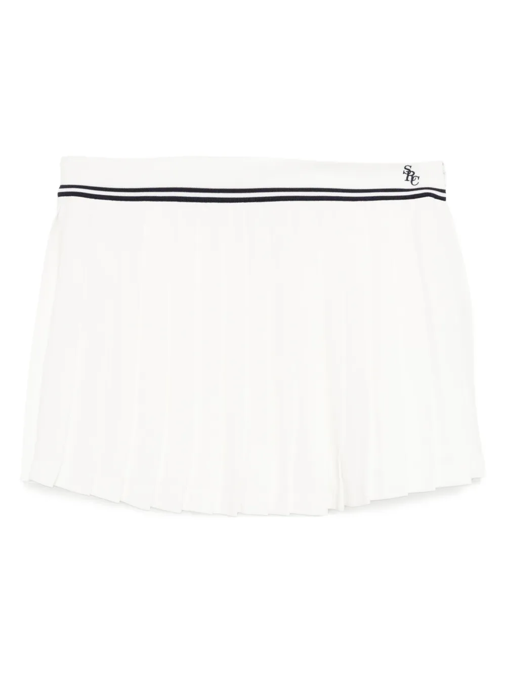 Sporty & Rich Rok met geplooide panelen Wit