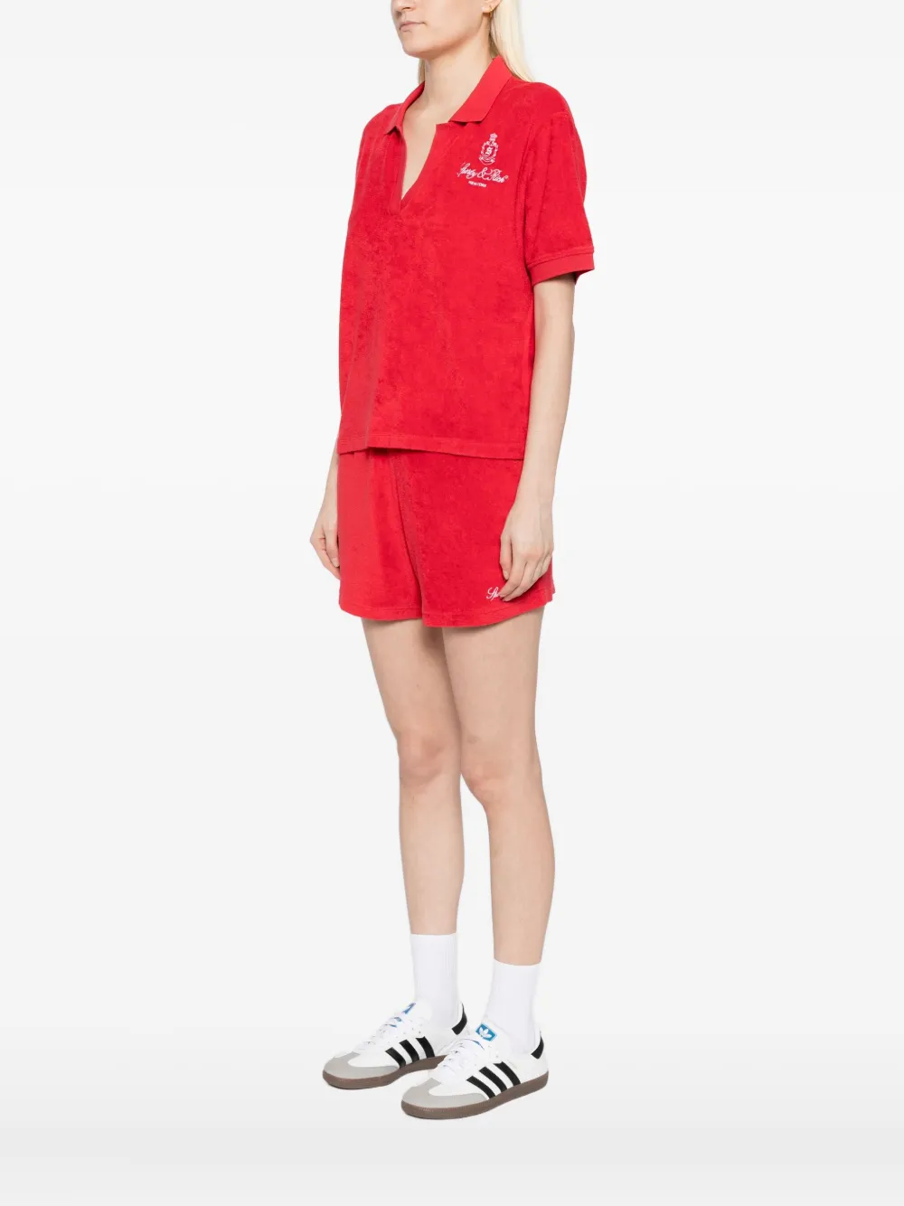 Sporty & Rich Vendome Terry polotop Rood