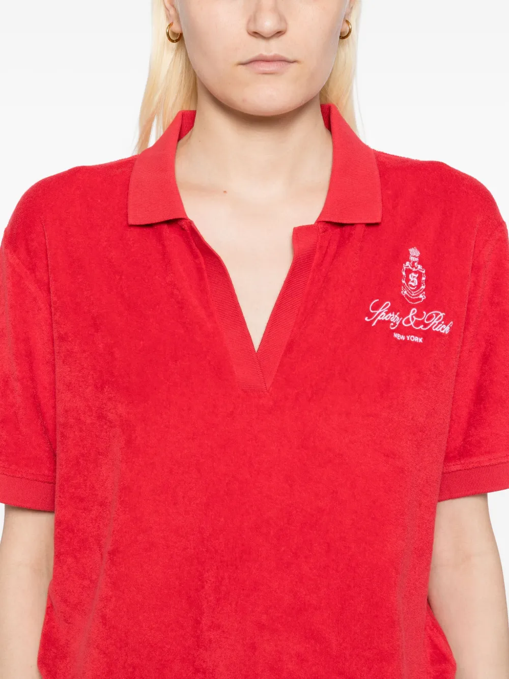 Sporty & Rich Vendome Terry polotop Rood