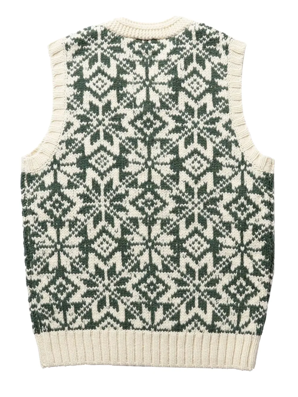 BEAMS PLUS snowflake-pattern v-neck vest | Vests & Tank Tops | Image 2