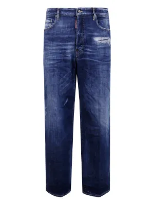 DSQUARED2 Distressed straight-leg Jeans | Blue | FARFETCH