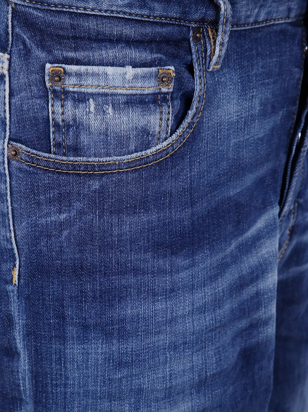 DSQUARED2 Katoenen jeans met gerafeld detail Blauw