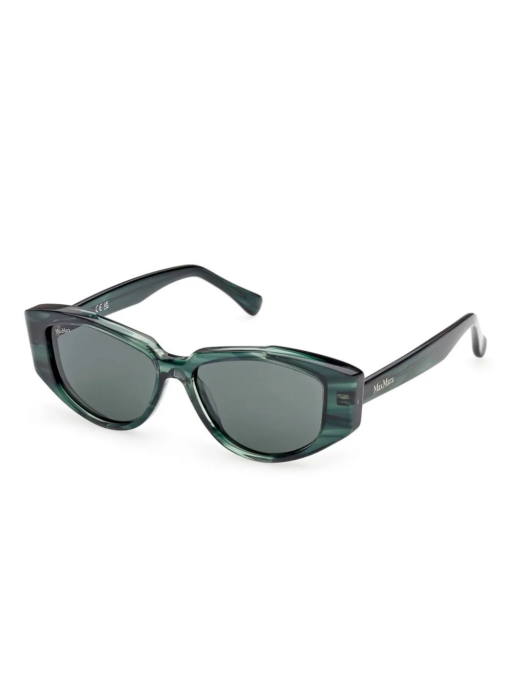 Max Mara Eyewear geometric-frame sunglasses | Green | Image 1