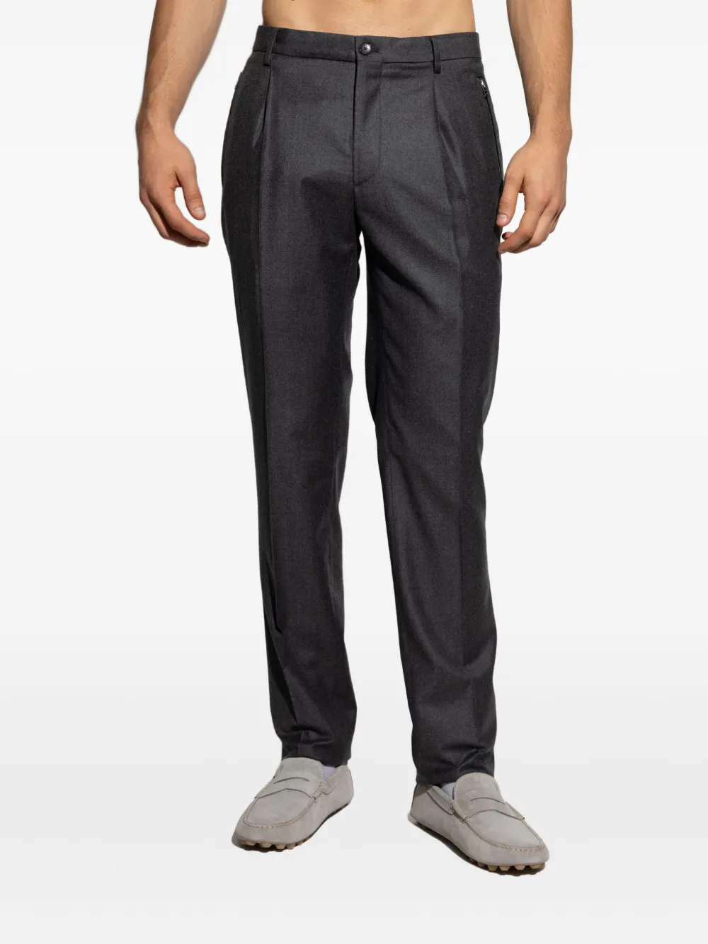 ETRO Plooibroek met ritsdetail Grijs