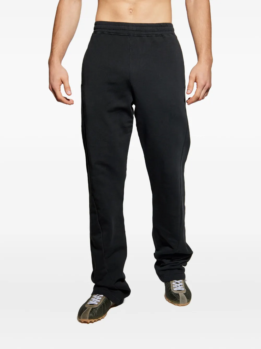 MM6 Maison Margiela elasticated-waistband track pants Zwart
