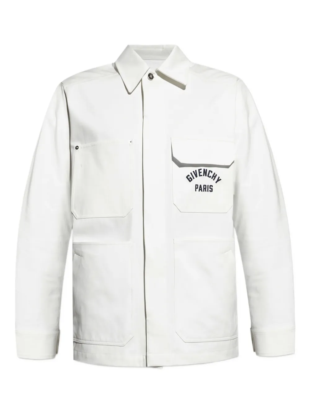 Givenchy Shirtjack met geborduurd logo Wit