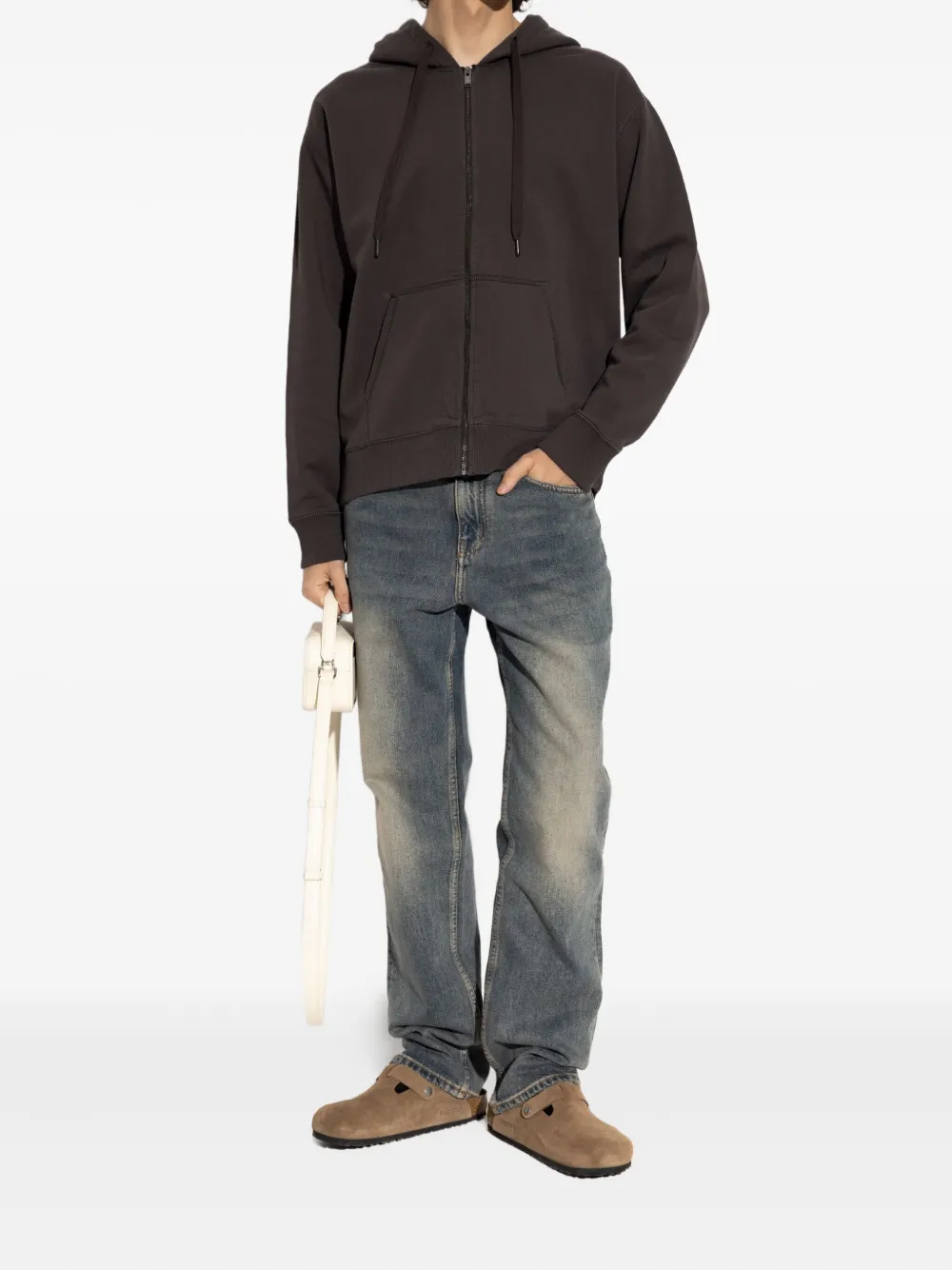 Zadig&Voltaire Sacha skull-print zip-up hoodie Bruin