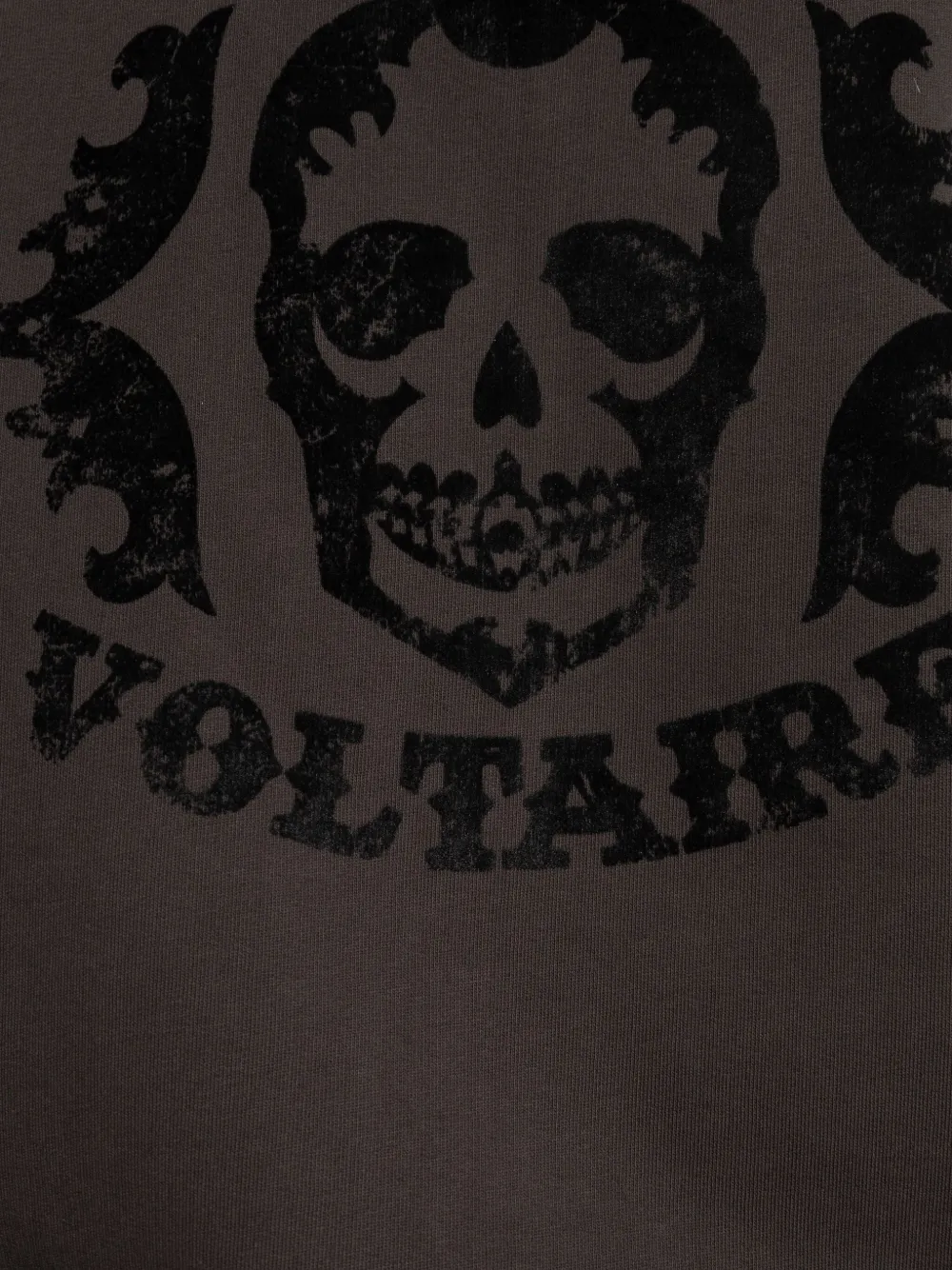 Zadig&Voltaire Sacha skull-print zip-up hoodie Bruin