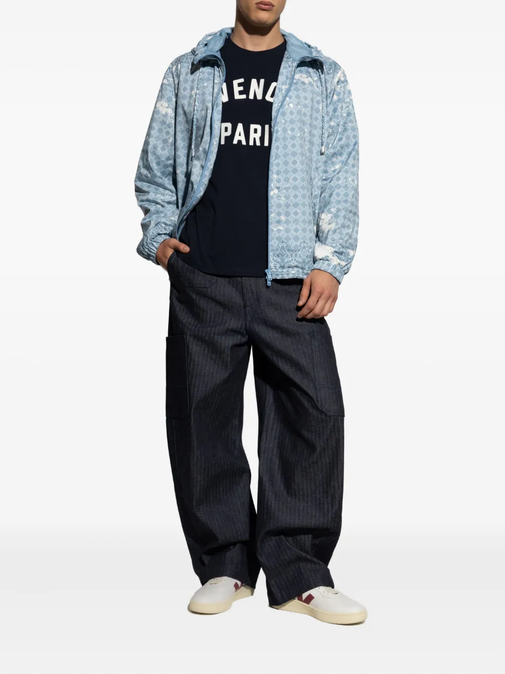 AMIRI Jack met paisley-print en capuchon Blauw