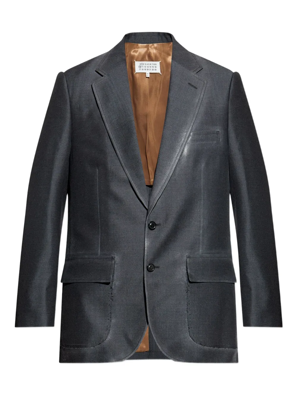 Maison Margiela single-breasted jacket - グレー Maison Margiela single-breasted jacket - グレー