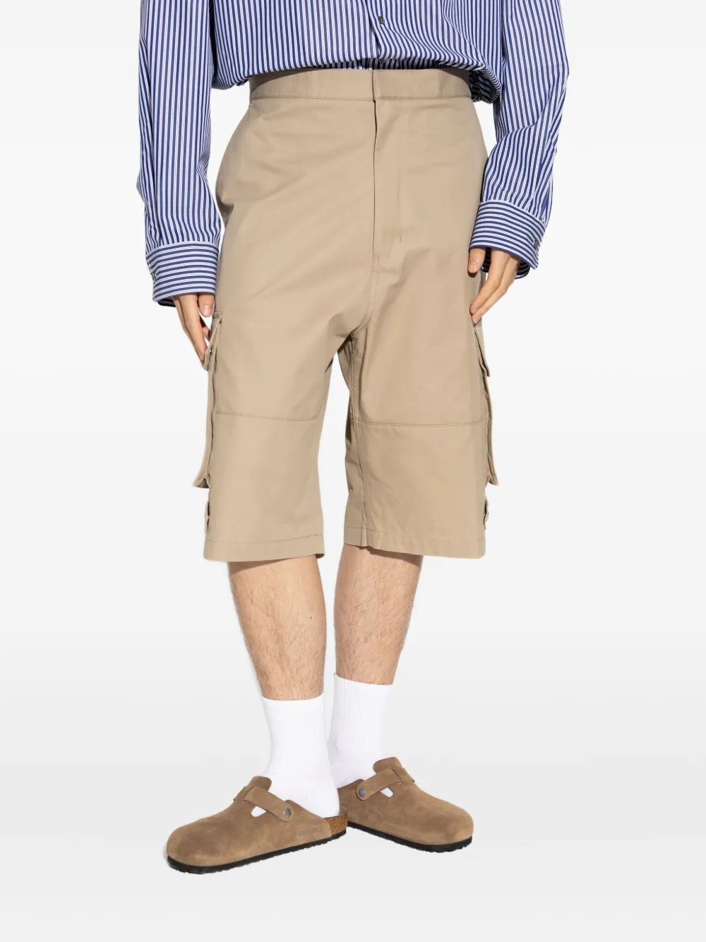 AMI Paris cargo-pockets shorts Beige