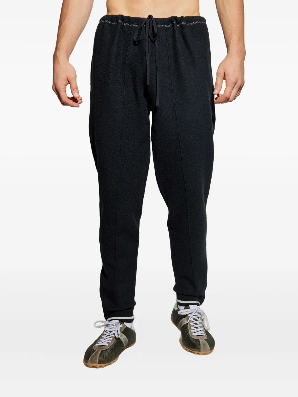 Maison Margiela side-zip wool trousers Zwart