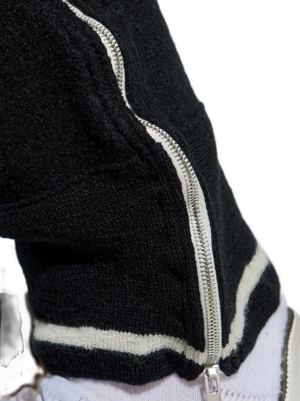 Maison Margiela side-zip wool trousers Zwart