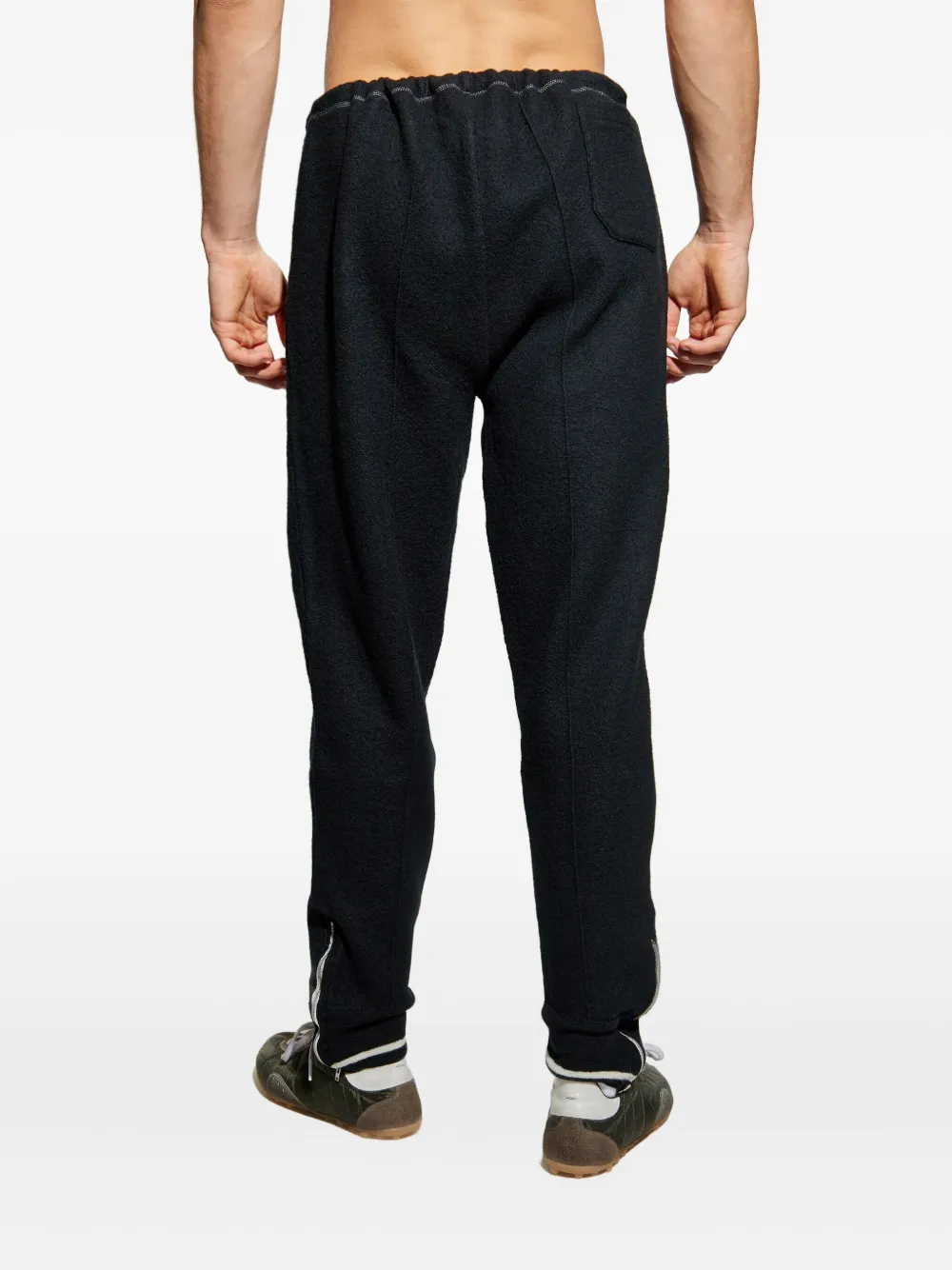 Maison Margiela side-zip wool trousers Zwart