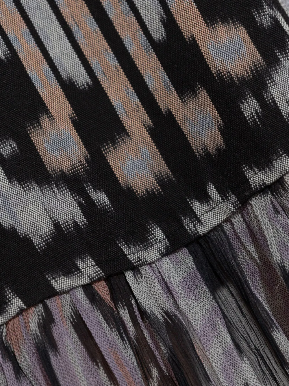 Ulla Johnson graphic-print tiered dress Zwart