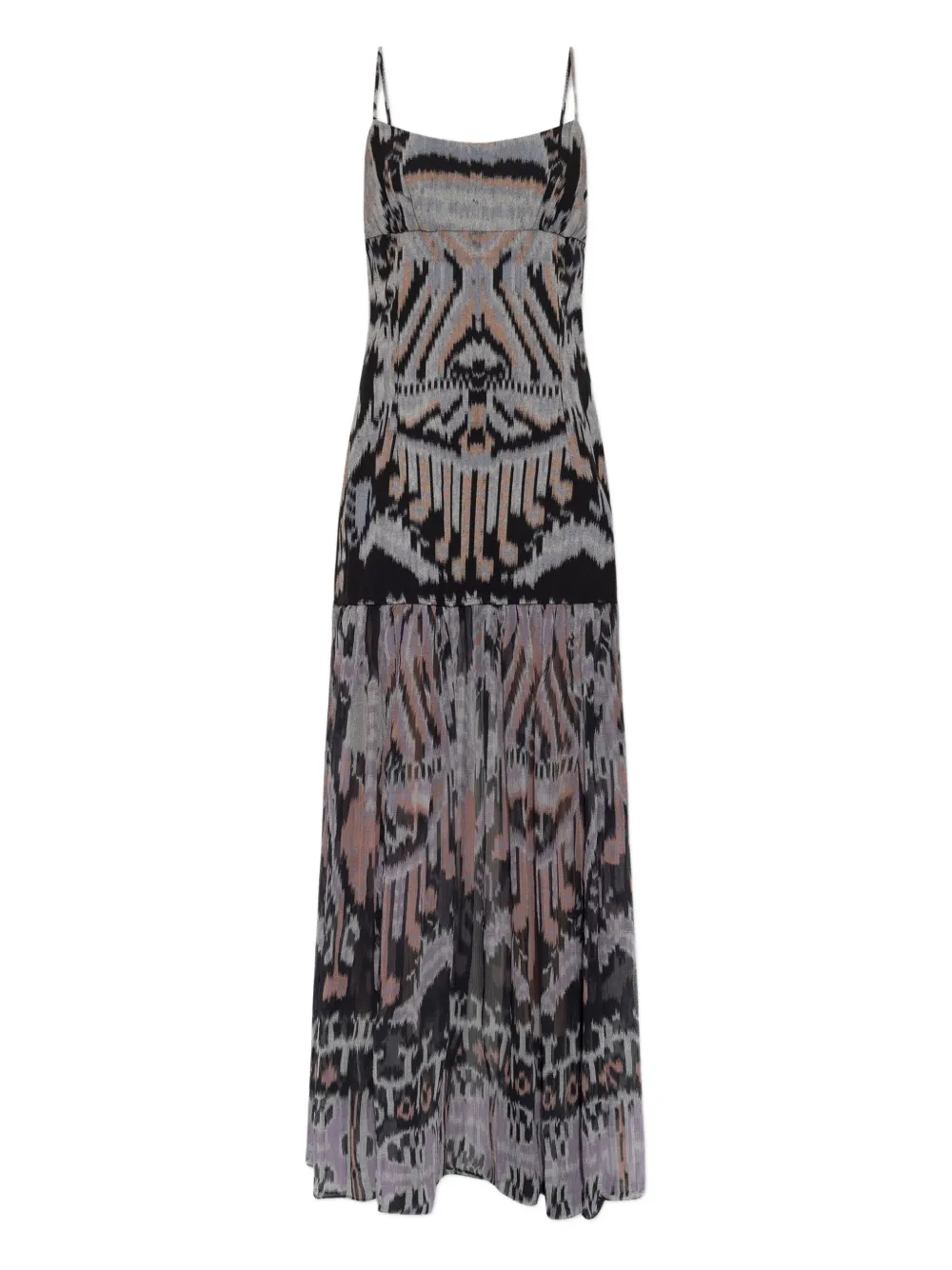 Ulla Johnson graphic-print tiered dress Zwart